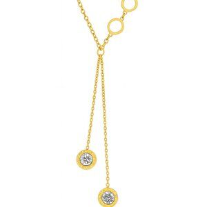 Women Stainless Steel Inlaid Cubic Zirconia Necklace